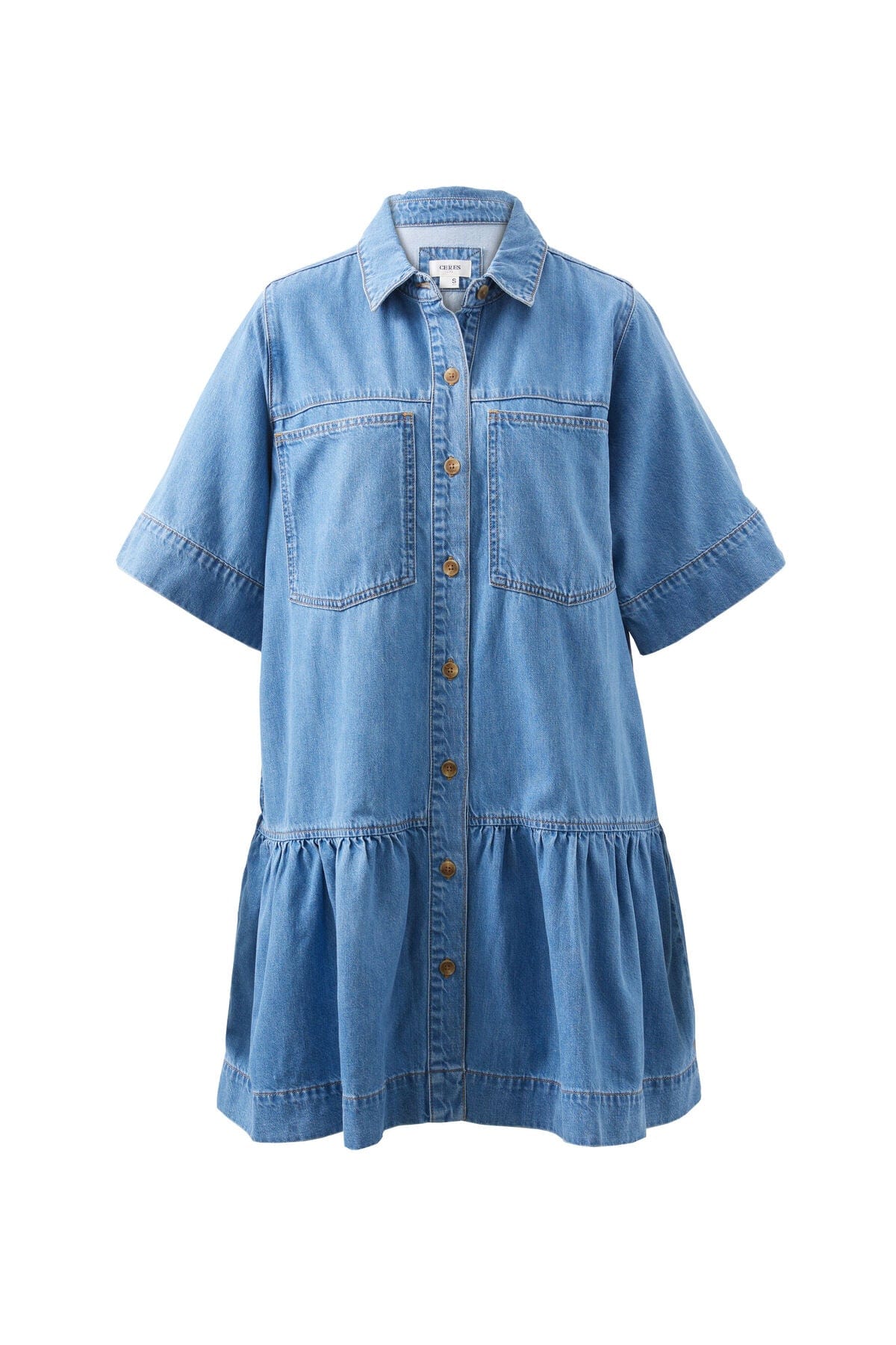 Buy Ceres - Short Sleeve Tiered Pocket Shirt by Ceres Life - at Hamish + Grace