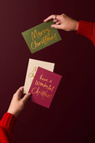 Buy Christmas Greeting Card | Modern Foil Holiday Cards by Gabrielle & Celine Greeting Cards - at Hamish + Grace