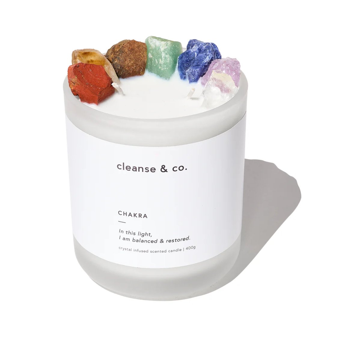 Buy Cleanse And Co - Chakra Crystal Candle 400g - Australian Natives by Cleanse And Co - at Hamish & Grace