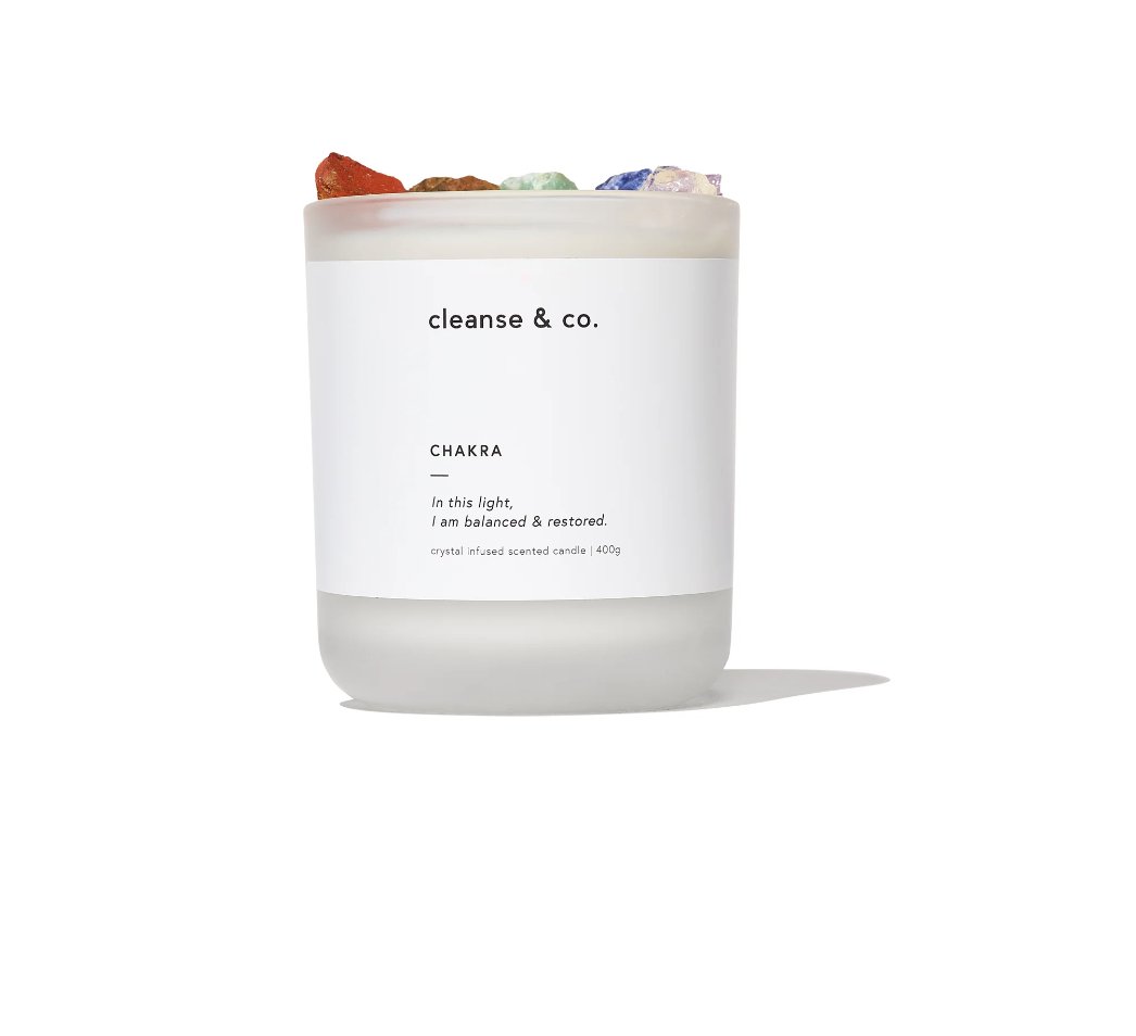 Buy Cleanse And Co - Chakra Crystal Candle 400g - Australian Natives by Cleanse And Co - at Hamish & Grace