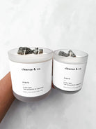 Buy Cleanse And Co - Pyrite Crystal Candle 400g - Pistachio Vanilla Malt by Cleanse And Co - at Hamish & Grace