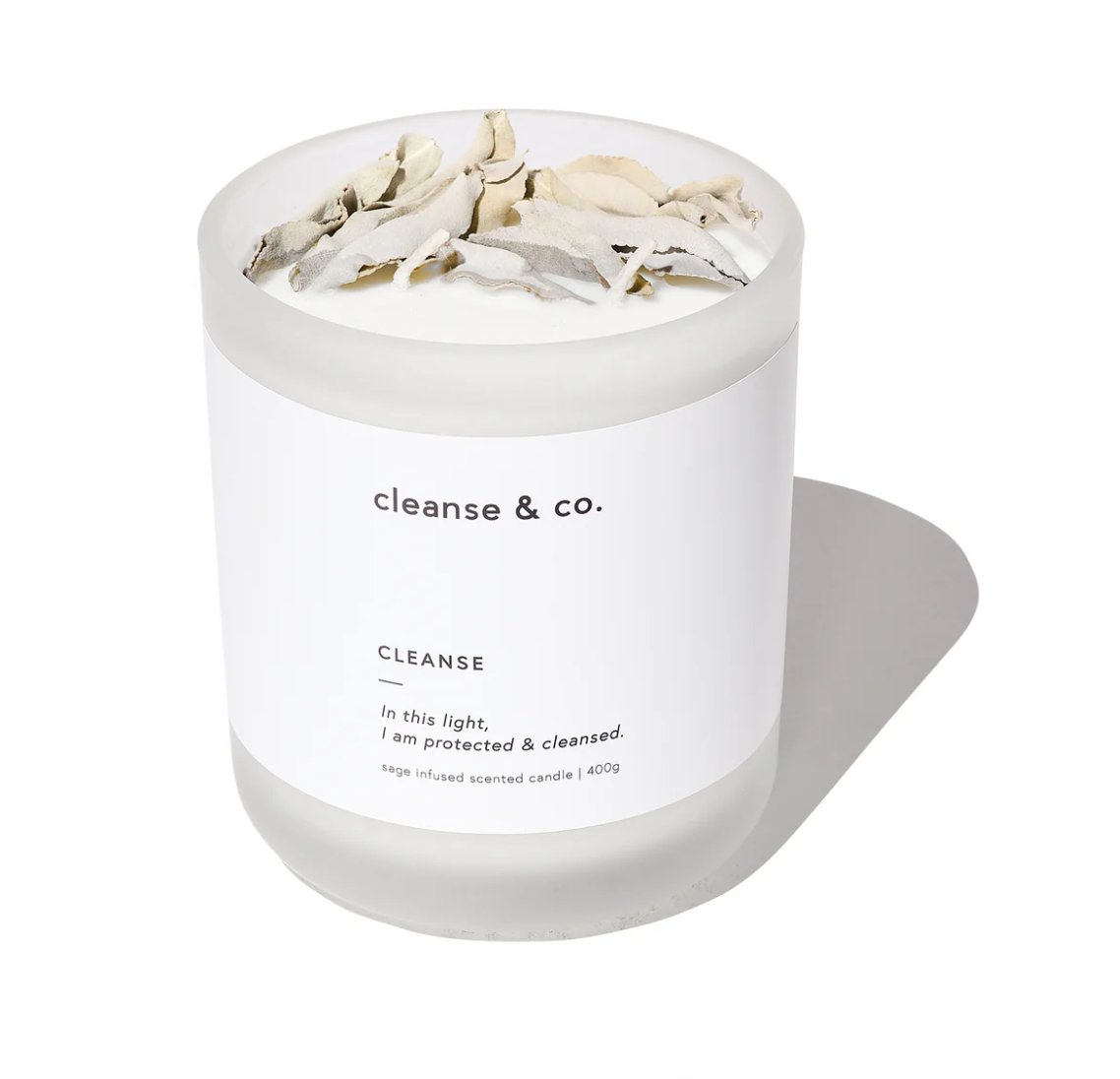 Buy Cleanse And Co - Sage Cleanse Candle 400g - Australian Natives by Cleanse And Co - at Hamish & Grace