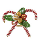 Buy Coast to Coast - Beaded Candy Canes Napkin Ring Acrylic 10cm Red/Green by Coast to Coast - at Hamish + Grace