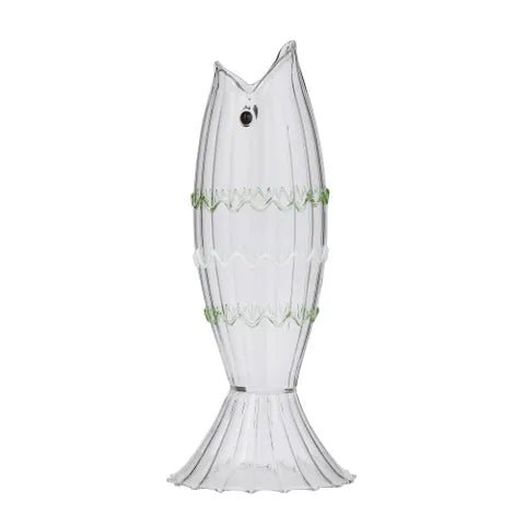 Buy Coast To Coast - Eliza Fish Glass Vase Green/White by Coast to Coast - at Hamish + Grace