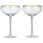 Buy Coast to Coast - Gimlet S/2 Coupe Glass 11.5x18.5cm Gold by Coast to Coast - at Hamish + Grace