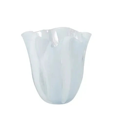 Coast to Coast Homeware Coast To Coast - Estuary Glass Vase 21x24.5cm Ivory/Blue