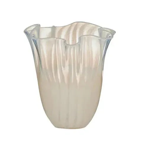 Coast to Coast Homeware Coast To Coast - Francine Glass Vase 21x22cm Clear/Ivory