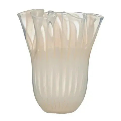 Coast to Coast Homeware Coast To Coast - Francine Glass Vase 23x28cm Clear/Ivory
