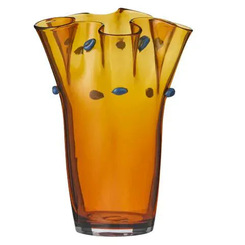 Coast to Coast Homeware Coast To Coast - Ormond Glass Vase 25x31.5cm Amber/Blue