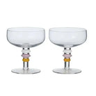 Coast to Coast Homeware Coast to Coast - Tori Set of 2 Glass Coupe 10.5x12cm Pink/Orange