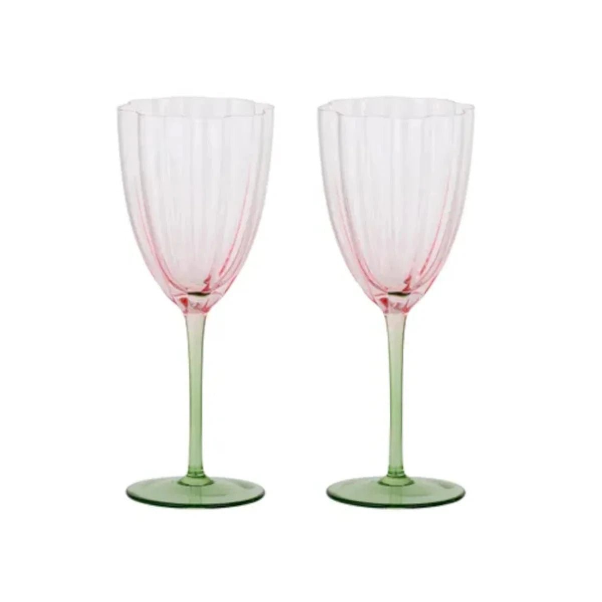 Buy Coast to Coast - Lotti Tulip Wine Glass PInk/Green 8x22cm by Coast to Coast - at Hamish + Grace