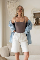 Buy Country Denim - Bermuda Short - Sand by Hamish + Grace - at Hamish + Grace