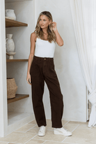 Buy Country Denim - Castro Barrel in Chocolate by Country Denim - at Hamish + Grace