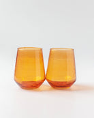 Creative Women Australia Homewares Handblown Hammered Glass Water Tumbler - Set of 2: Clear