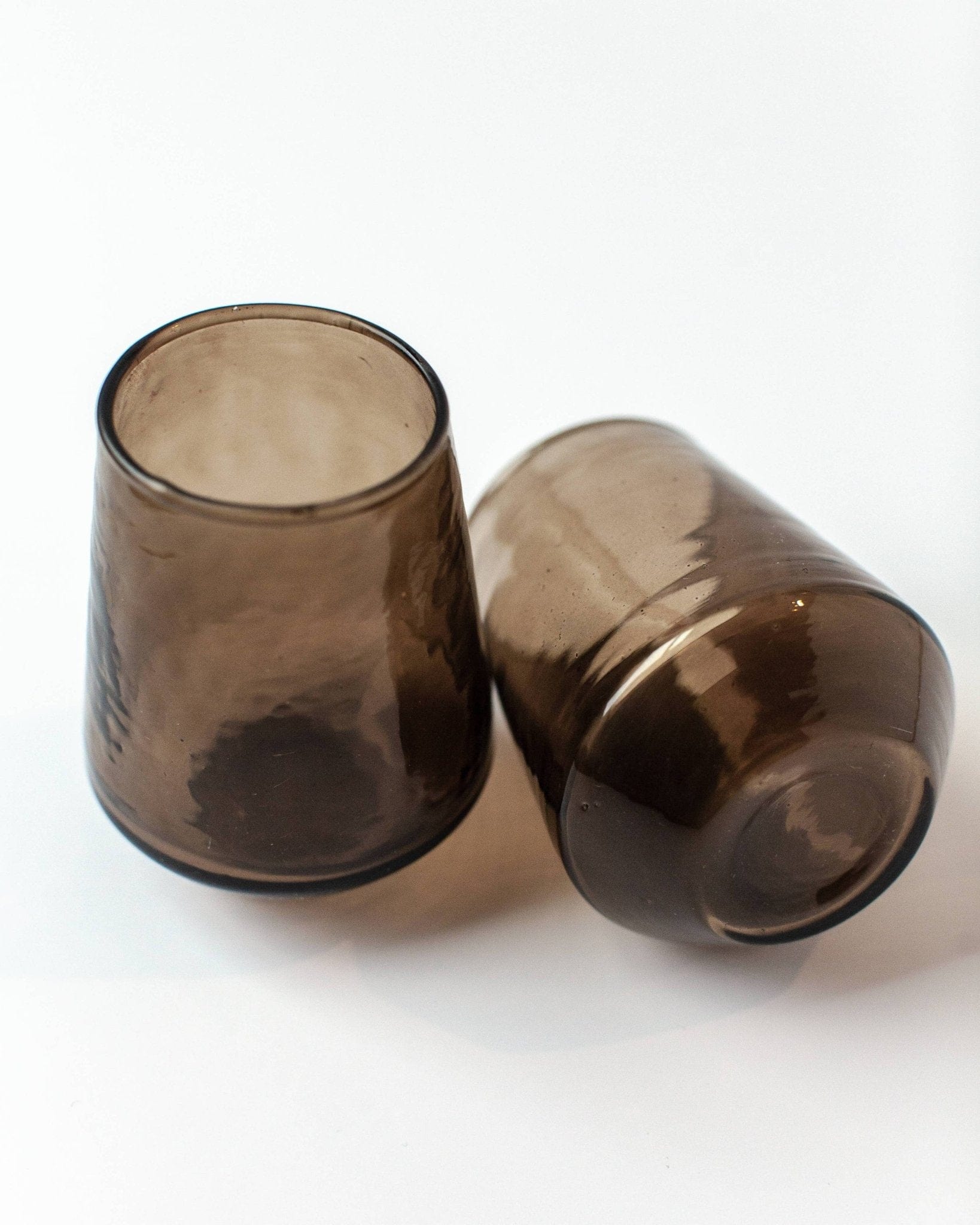 Creative Women Australia Homewares Handblown Hammered Glass Water Tumbler - Set of 2: Clear