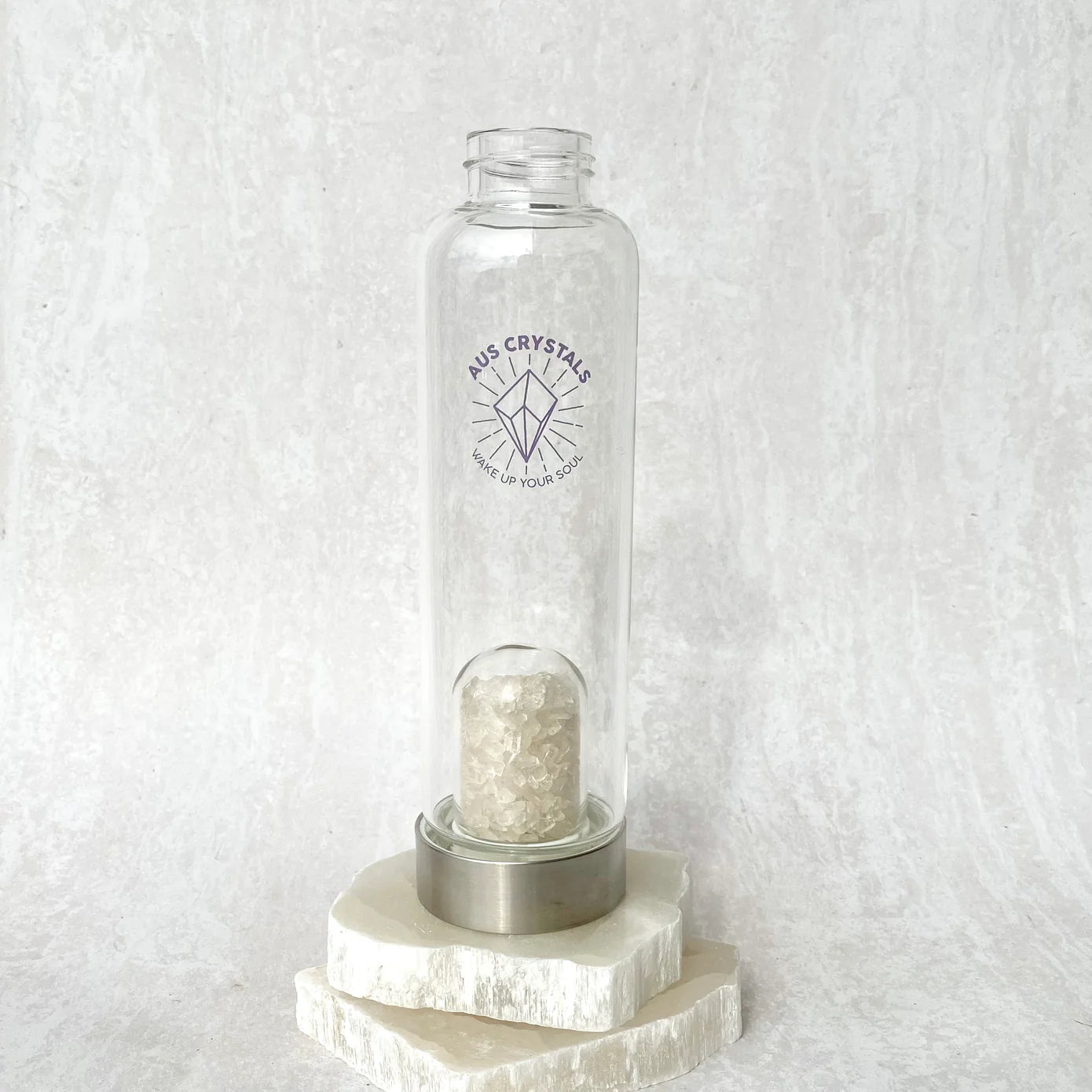 Buy Crystal Infused Water Bottles - Clear Quartz by Aus Crystals - at Hamish & Grace