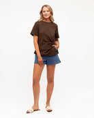 Buy Ebby and I - Blue Mood Tee - Chocolate by Ebby and I - at Hamish + Grace