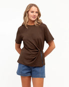 Buy Ebby and I - Blue Mood Tee - Chocolate by Ebby and I - at Hamish + Grace