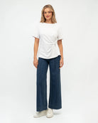 Buy Ebby and I - Blue Mood Tee - White by Ebby and I - at Hamish + Grace