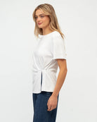 Buy Ebby and I - Blue Mood Tee - White by Ebby and I - at Hamish + Grace