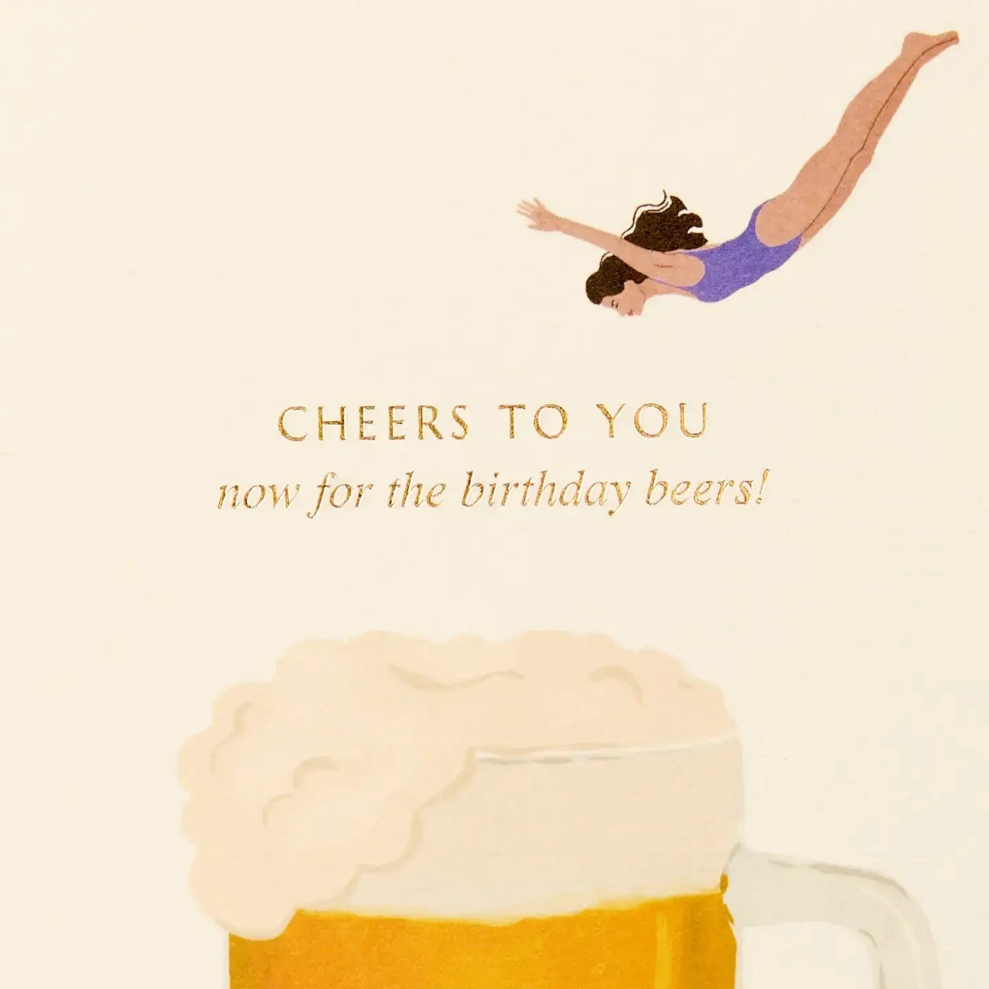Buy Eco-Friendly Birthday Card | Gold Foil, Blank Inside by Gabrielle & Celine Greeting Cards Australia - at Hamish + Grace