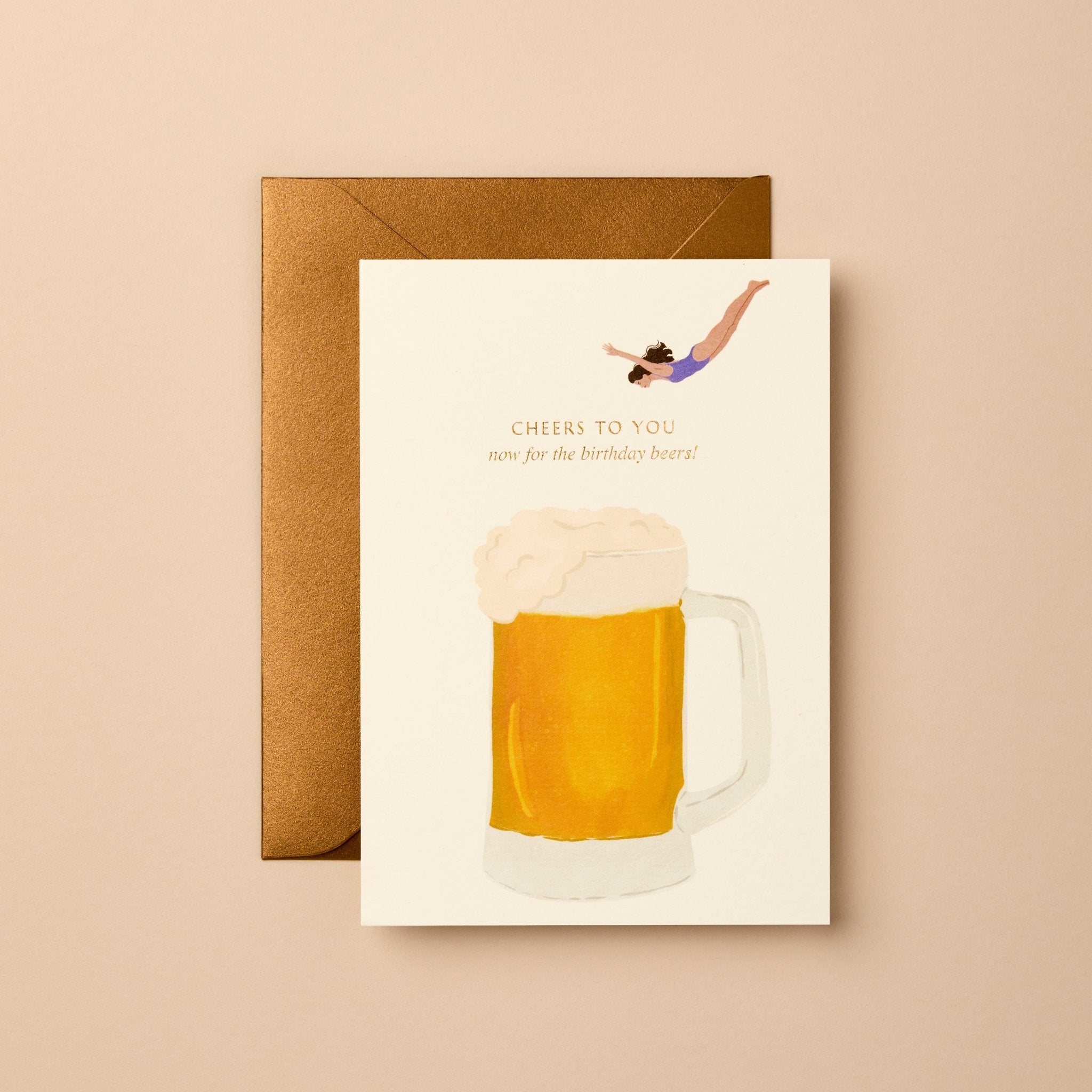 Buy Eco-Friendly Birthday Card | Gold Foil, Blank Inside by Gabrielle & Celine Greeting Cards Australia - at Hamish + Grace