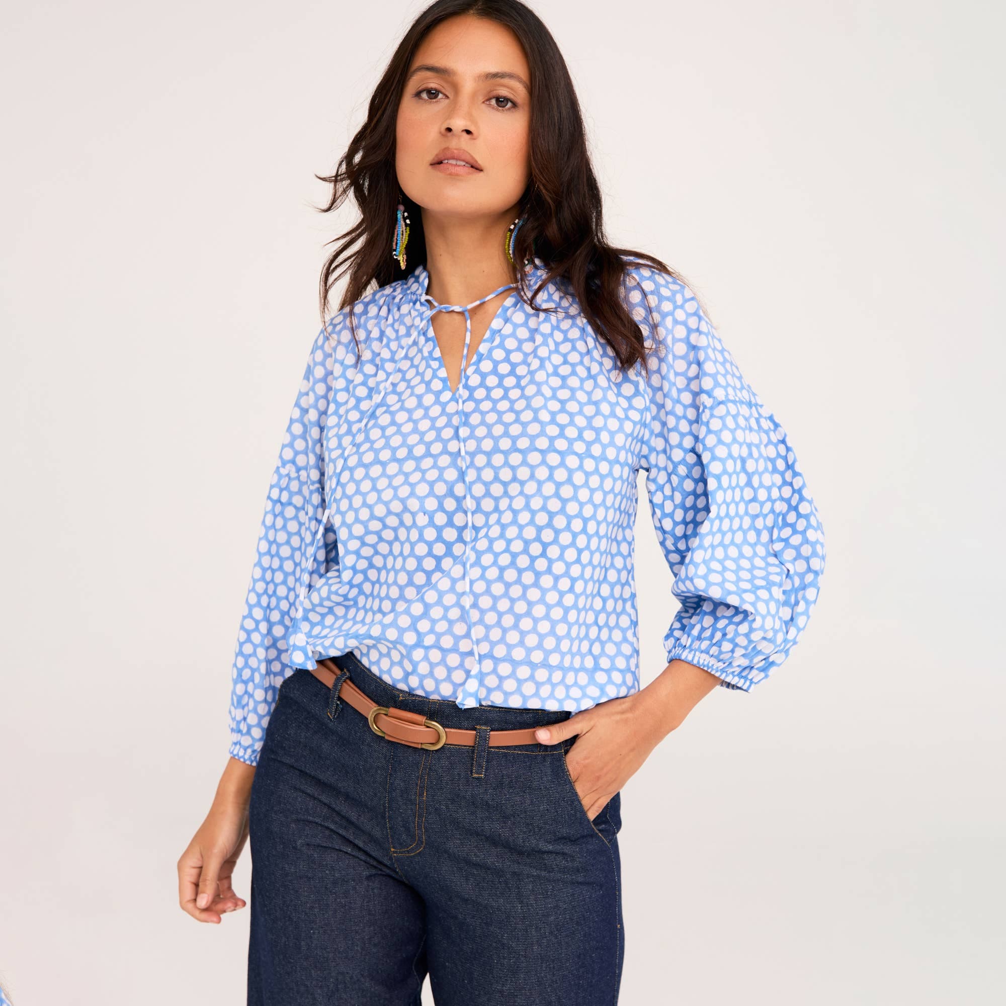 Buy Ella & Sunday - Carey Top Azure Spot by ella & sunday - at Hamish + Grace