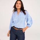 Buy Ella & Sunday - Carey Top Azure Spot by ella & sunday - at Hamish + Grace