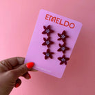 Buy Emeldo - Frans Trio Earrings - Maroon and Mauve by Hamish + Grace - at Hamish + Grace