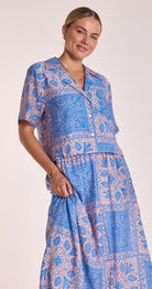 Buy Feather and Noise - Capri Shirt - Tile Print by Feather & Noise - at Hamish & Grace