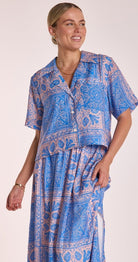 Buy Feather and Noise - Capri Shirt - Tile Print by Feather & Noise - at Hamish & Grace