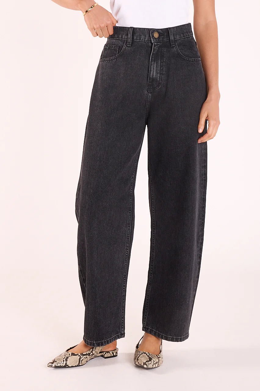 Buy Feather and Noise - Lola Barrel Jean - Black by Feather and Noise - at Hamish + Grace
