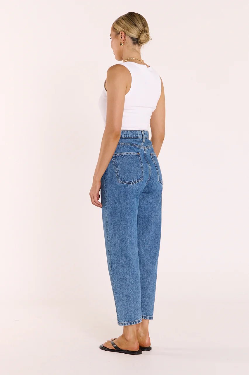 Buy Feather and Noise - Lola Cropped Barrel Jean - Deep Blue by Feather and Noise - at Hamish + Grace