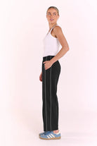 Buy Feather and Noise - Noah Cropped Pant - Black Piping by Feather and Noise - at Hamish + Grace