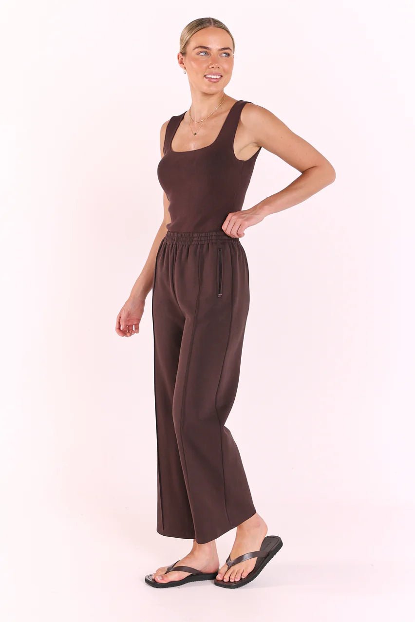 Buy Feather and Noise - Noah Cropped Pant - Dark Chocolate by Feather and Noise - at Hamish + Grace