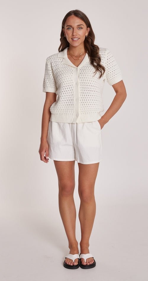 Buy Feather and Noise - Sunny Crochet Shirt - White by Feather & Noise - at Hamish & Grace