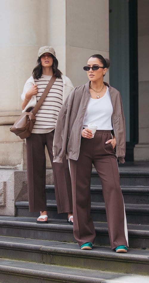 Feather & Noise Fashion Feather & Noise - Noah Pant - Chocolate and Cream Stripe