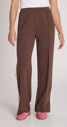 Feather & Noise Fashion Feather & Noise - Noah Pant - Chocolate and Cream Stripe