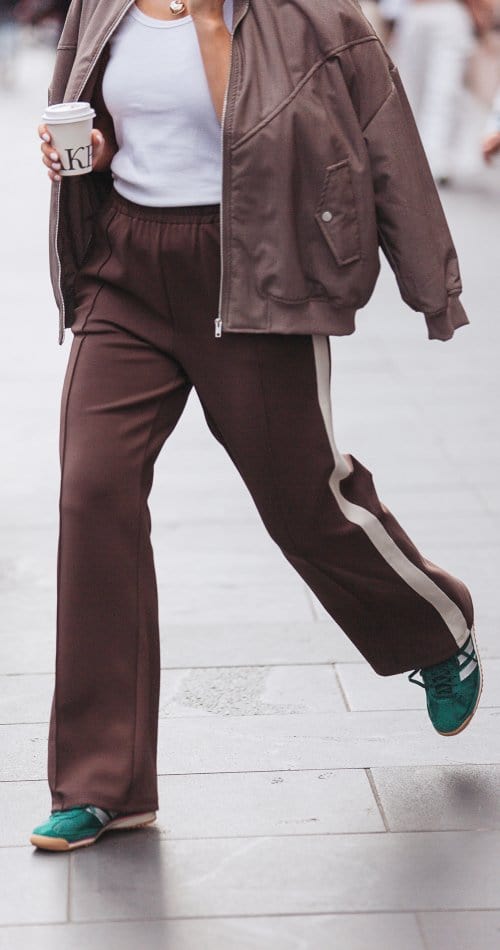 Feather & Noise Fashion Feather & Noise - Noah Pant - Chocolate and Cream Stripe