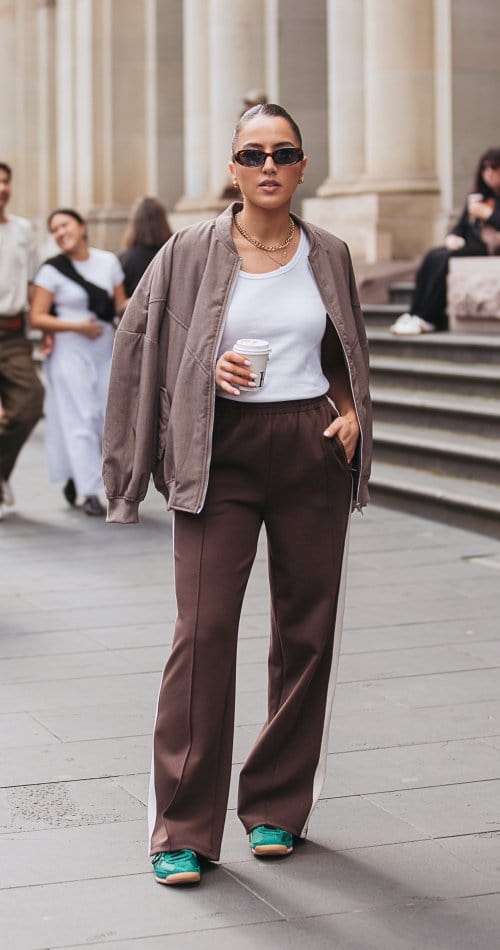Feather & Noise Fashion Feather & Noise - Noah Pant - Chocolate and Cream Stripe