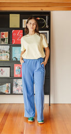 Feather & Noise Fashion Feather & Noise - Noah Wide Pant - Blue Stripe