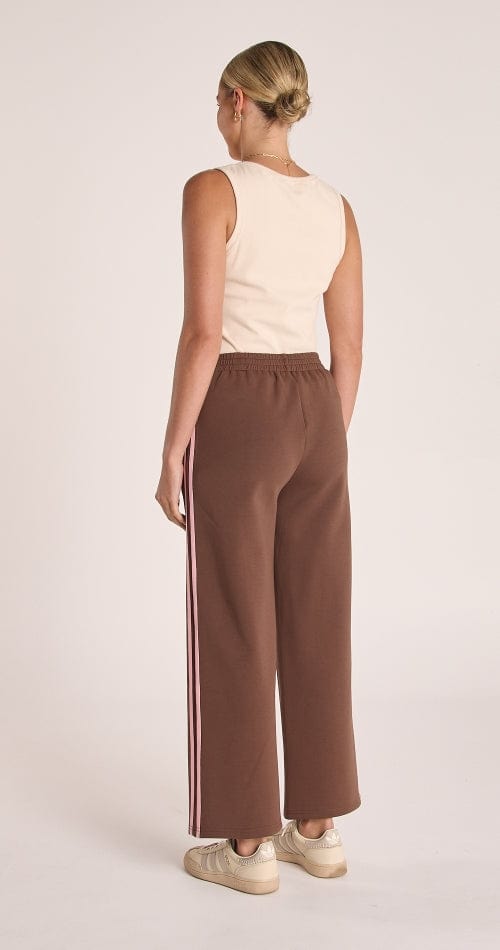 Buy Feather & Noise - Noah Cropped Pant Chocolate Pink Stripe by Feather & Noise - at Hamish + Grace