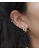Buy Five Waves Hoop - 14ct Gold Earring by Hamish + Grace - at Hamish + Grace