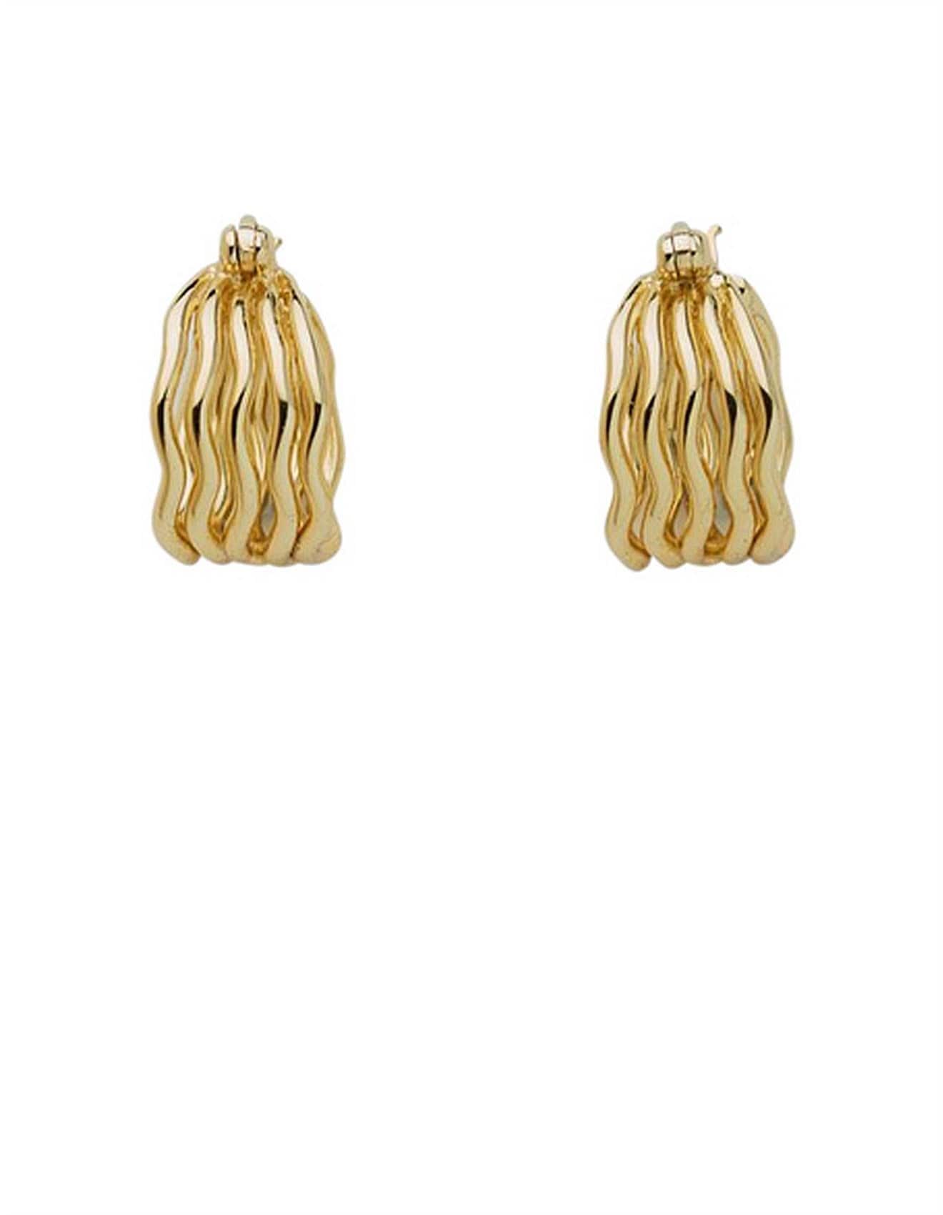 Buy Five Waves Hoop - 14ct Gold Earring by Hamish + Grace - at Hamish + Grace