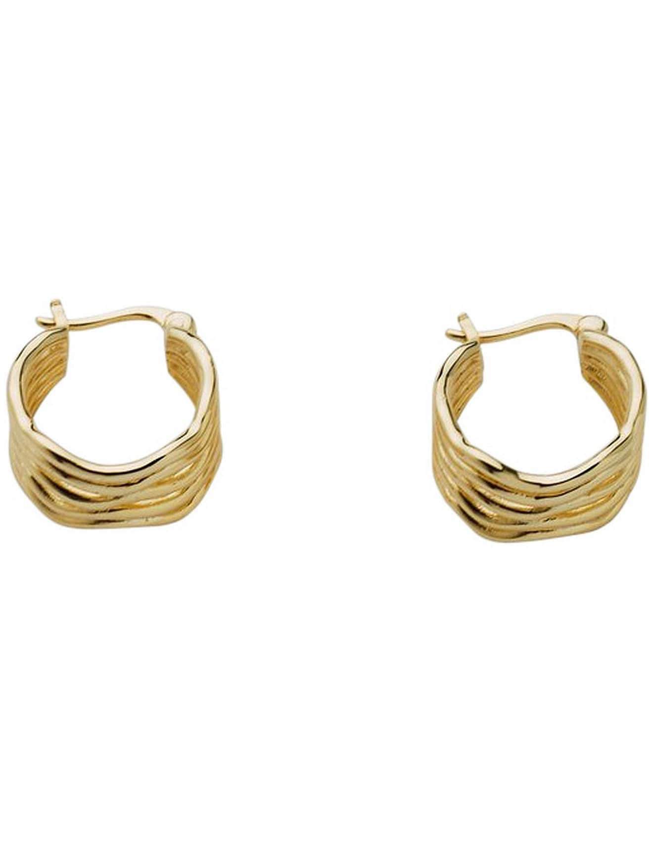 Buy Five Waves Hoop - 14ct Gold Earring by Hamish + Grace - at Hamish + Grace