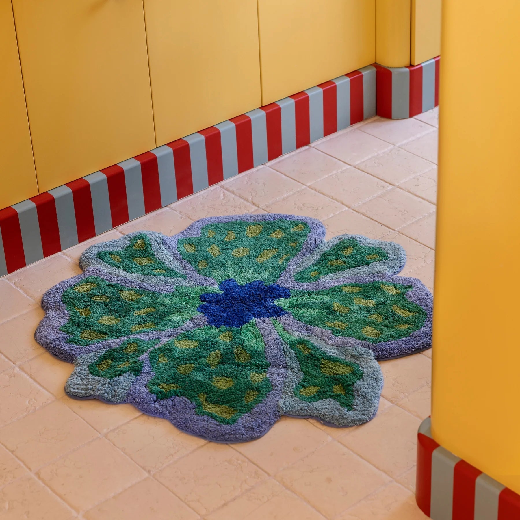 Buy Flower Blue Bath Mat by Bonnie & Neil - at Hamish & Grace