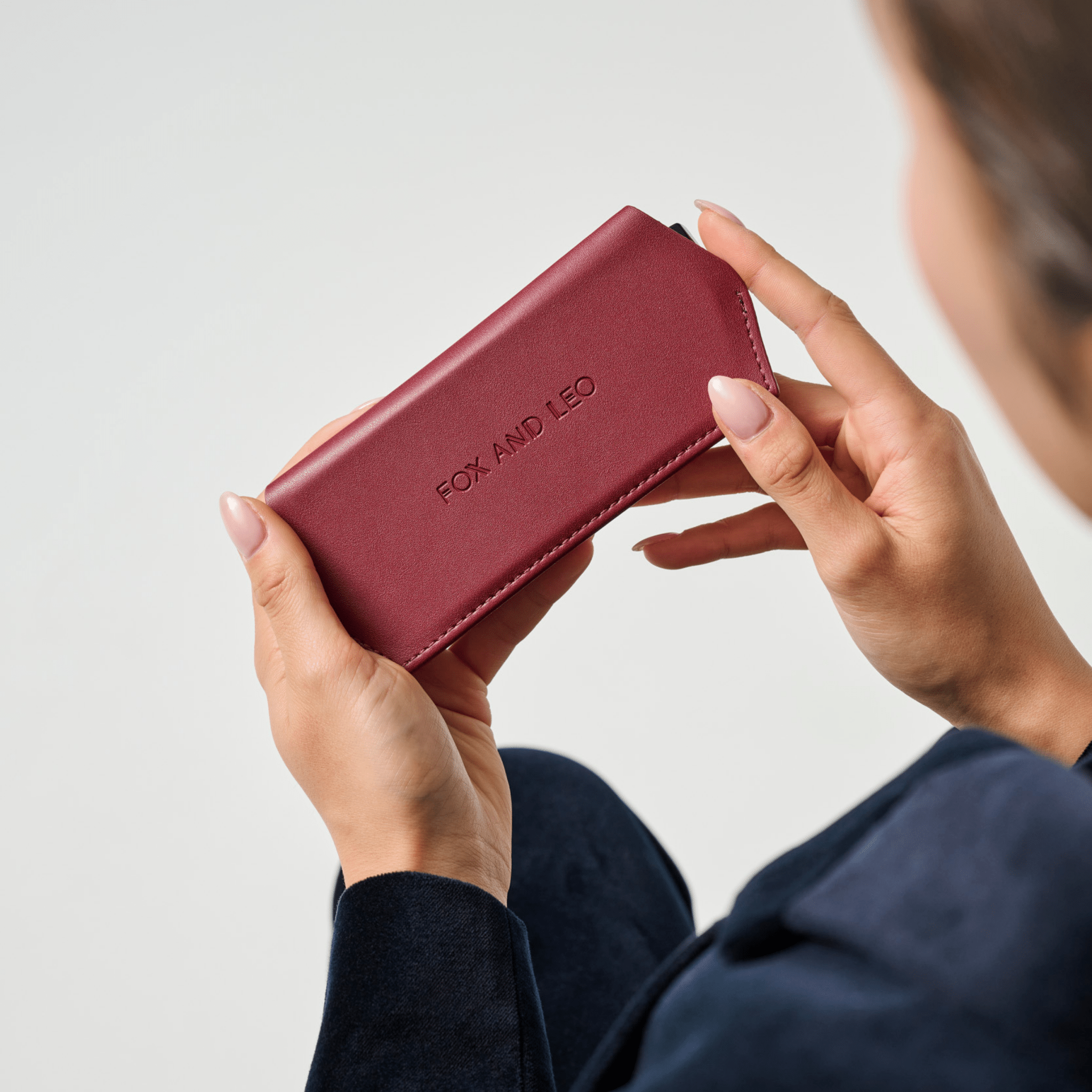 Buy Fox and Leo glasses case - Burgundy by FOX AND LEO - at Hamish + Grace