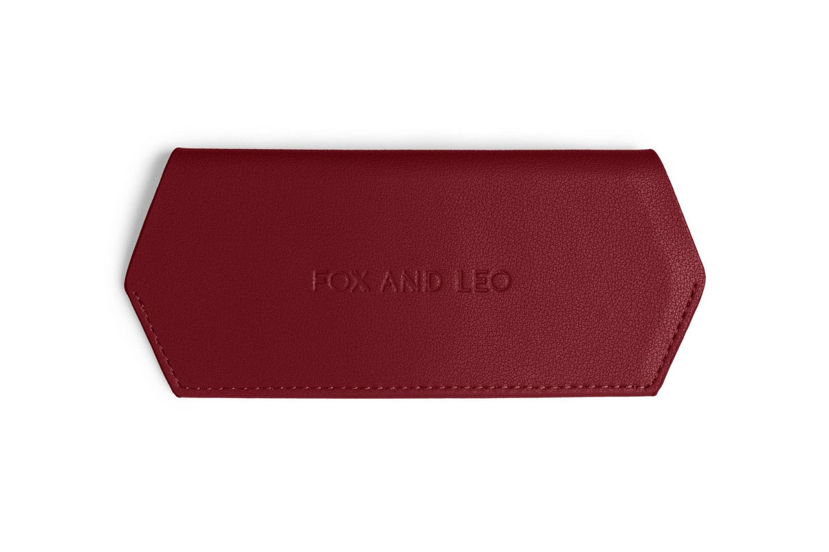 Buy Fox and Leo glasses case - Burgundy by FOX AND LEO - at Hamish + Grace