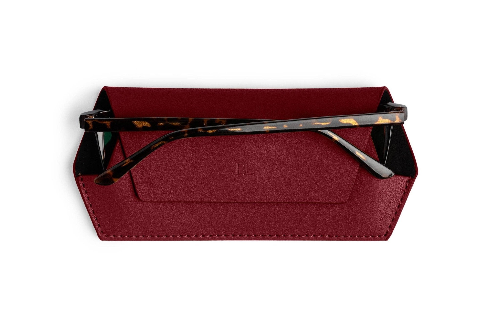 Buy Fox and Leo glasses case - Burgundy by FOX AND LEO - at Hamish + Grace
