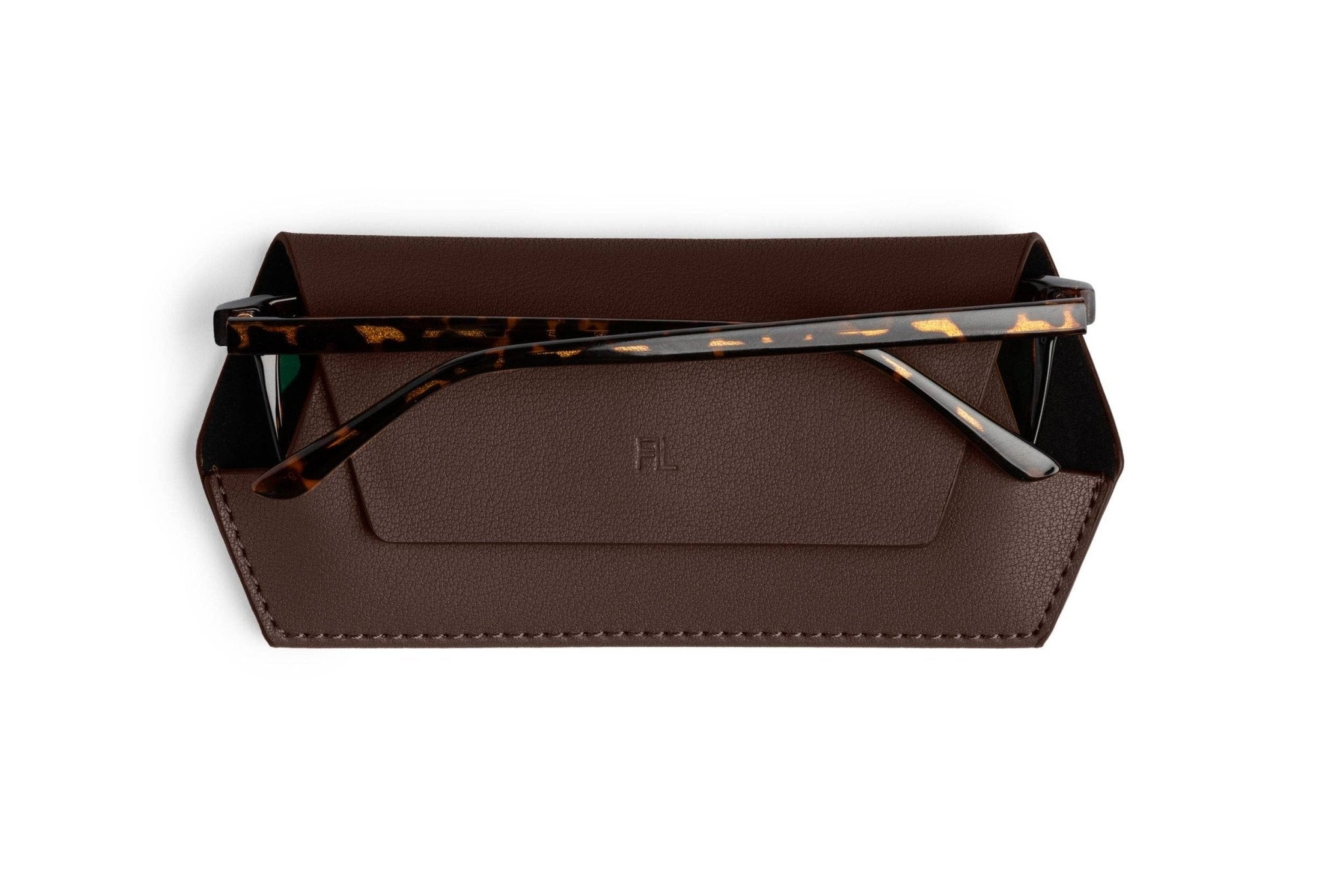 Buy Fox and Leo glasses case - Chocolate by FOX AND LEO - at Hamish + Grace